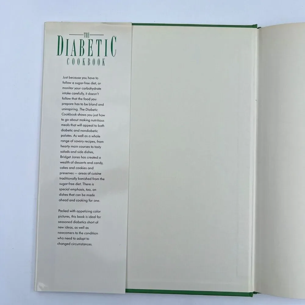 Vintage 1992 Cookbook The Diabetic Cookbook Hardcover with Dust Jacket